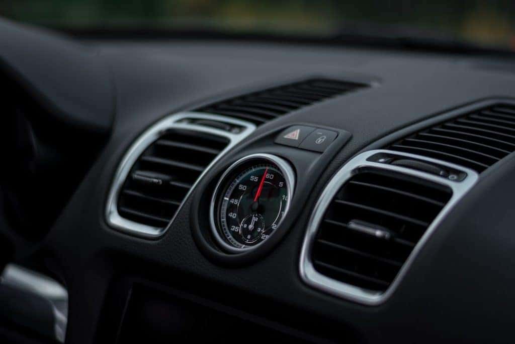 interior of a car showing the air conditioning vents