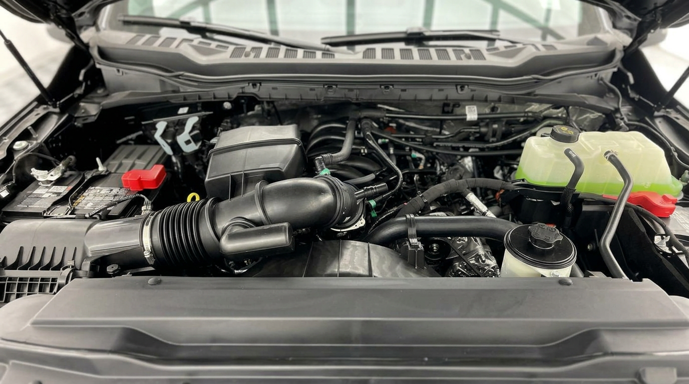 2027 Ford F-250 7.3L gas V8 engine bay