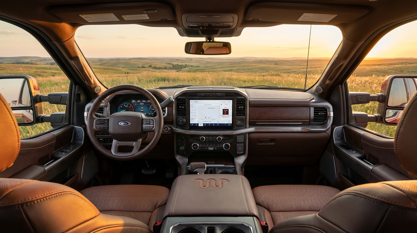 2026 Ford F-250 interior comfort and materials for South Dakota drivers