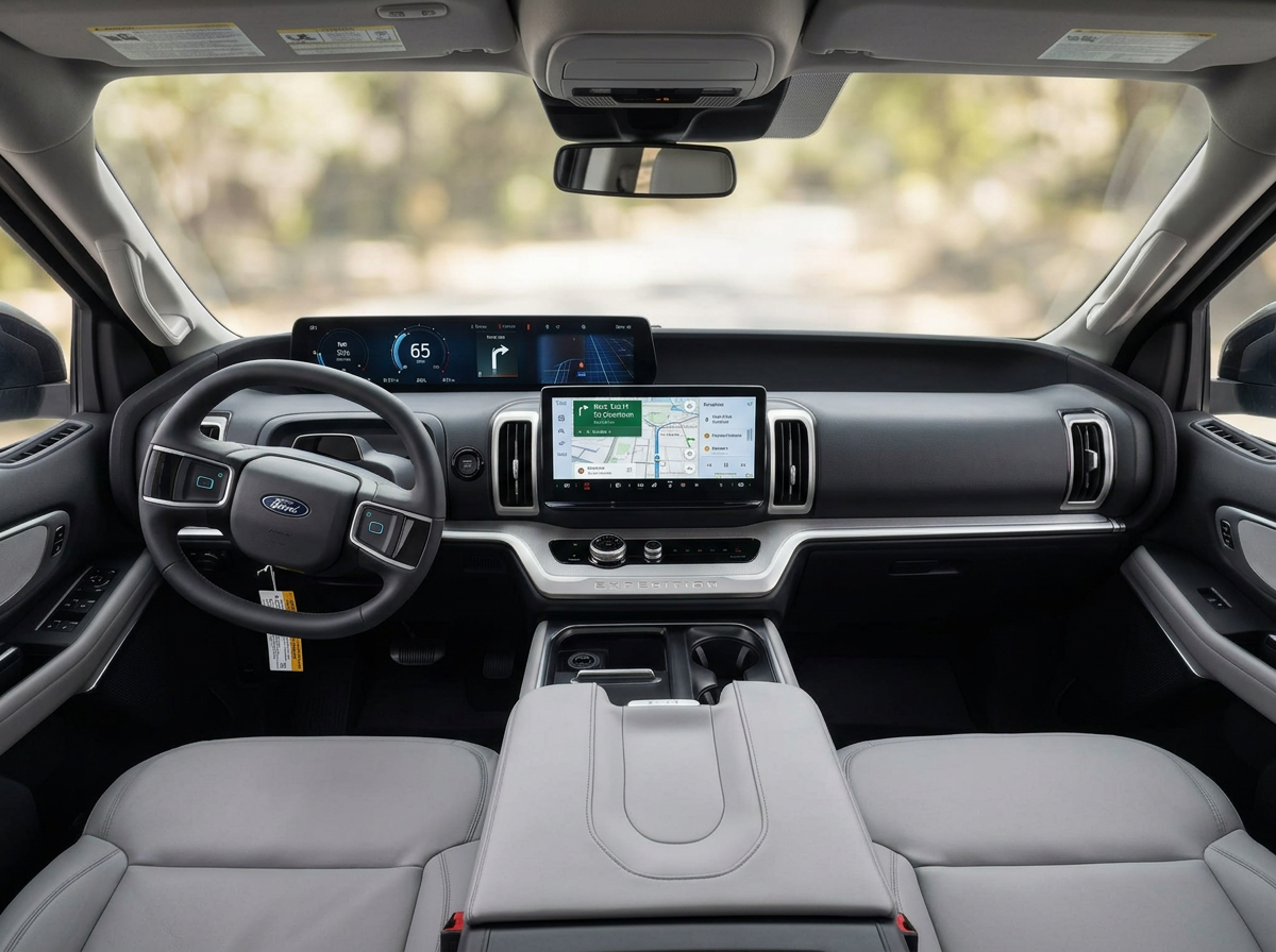 2026 Ford Expedition SYNC 4 dashboard with 24-inch panoramic display