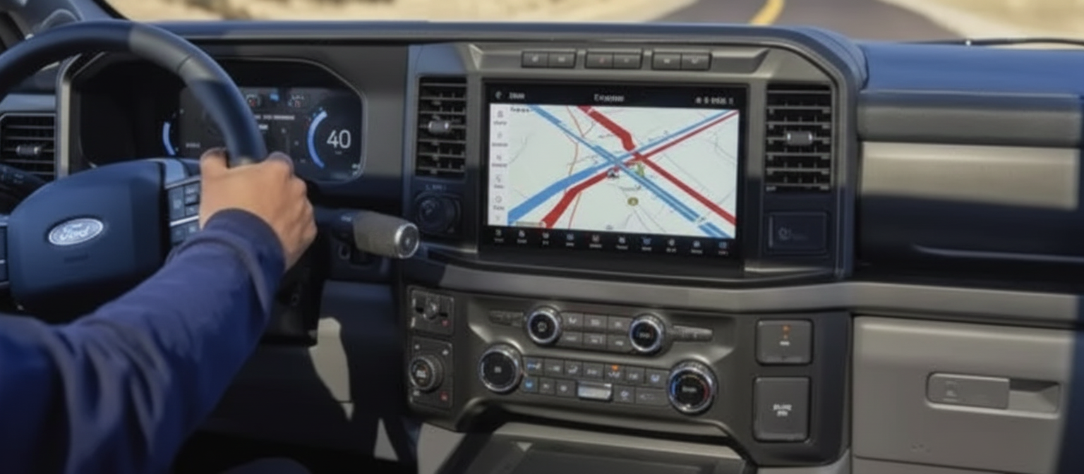 SYNC 4 touchscreen and navigation in the 2026 Ford F-250