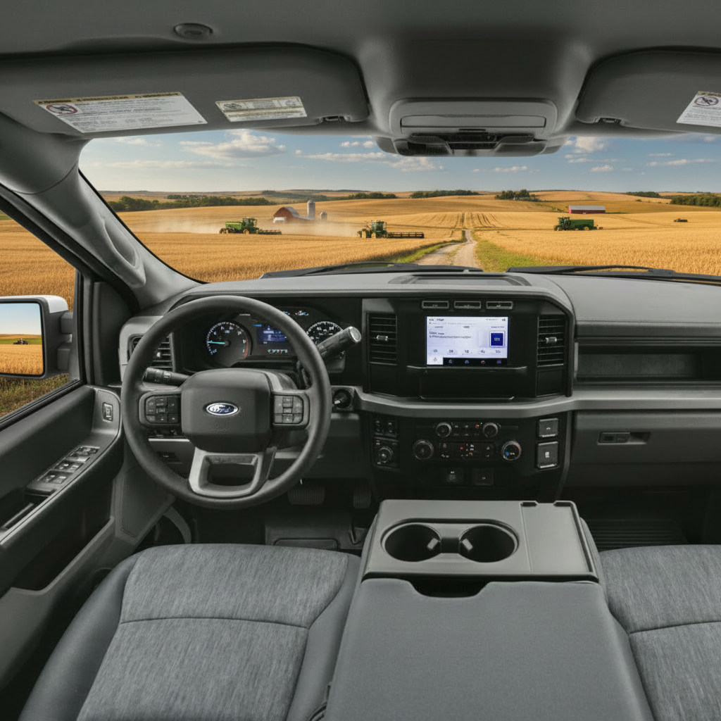 Work-ready interior of the 2026 Ford F-250 XL
