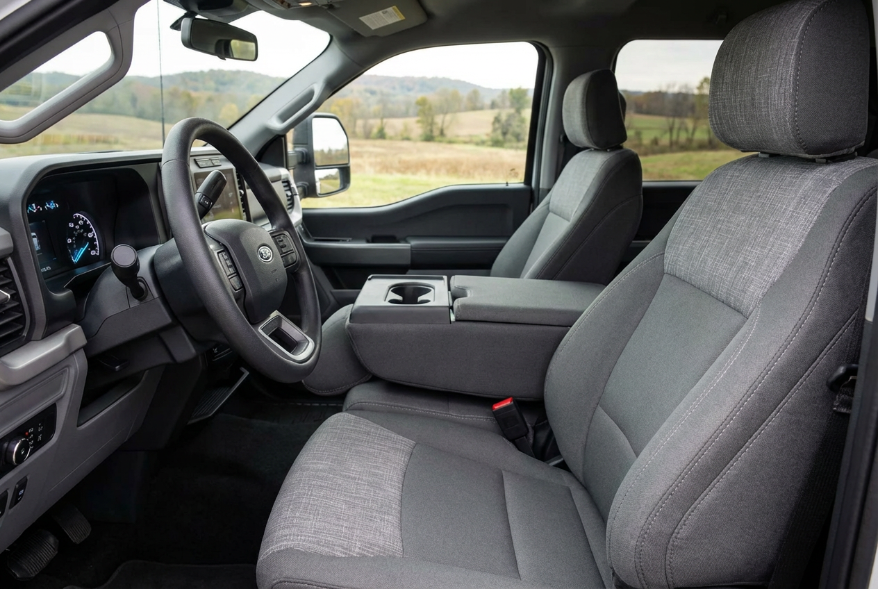 Seating materials and comfort options in the 2026 Ford F-250