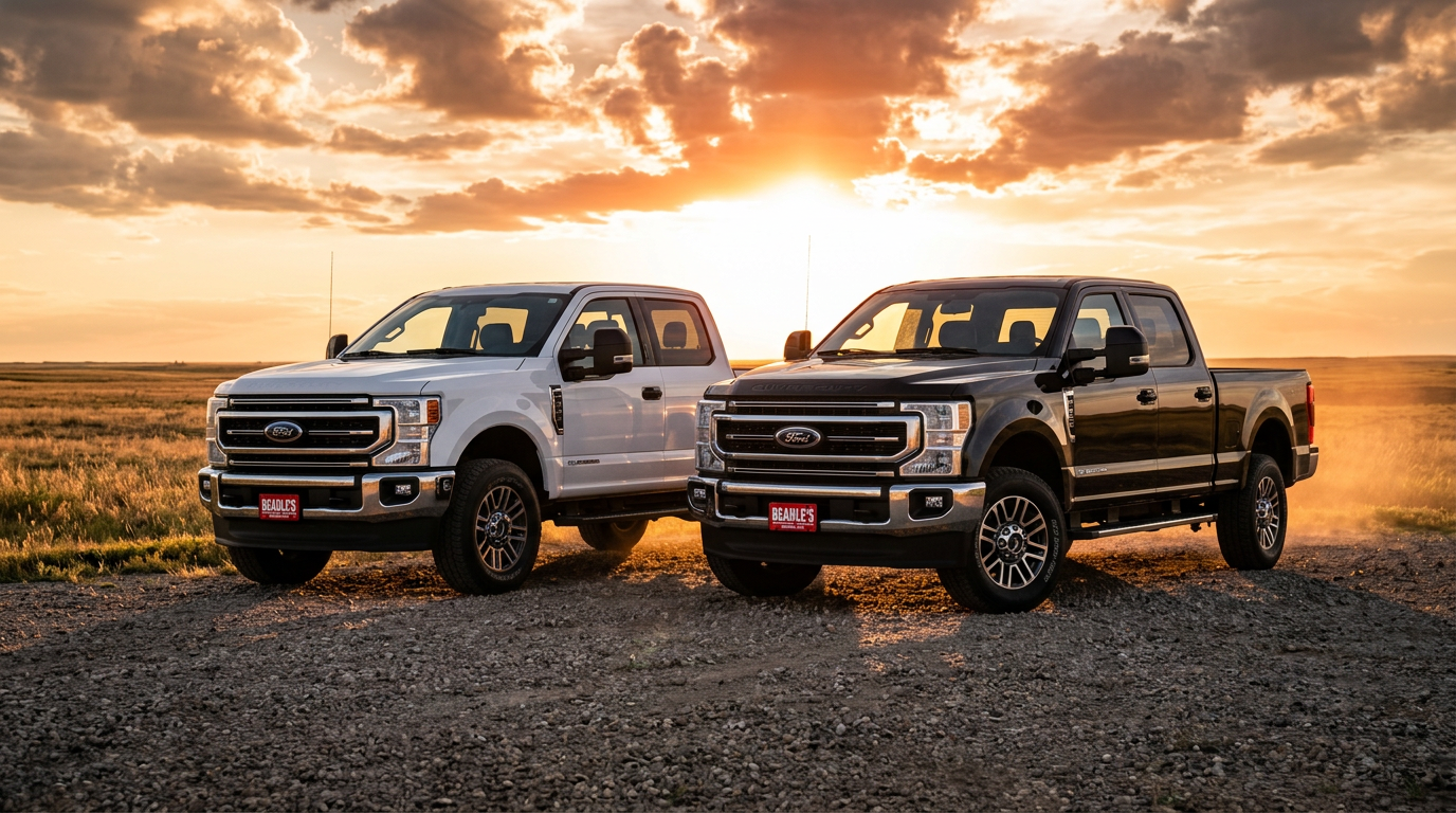 2027 and 2026 Ford F-250 trucks at Beadle Ford in South Dakota