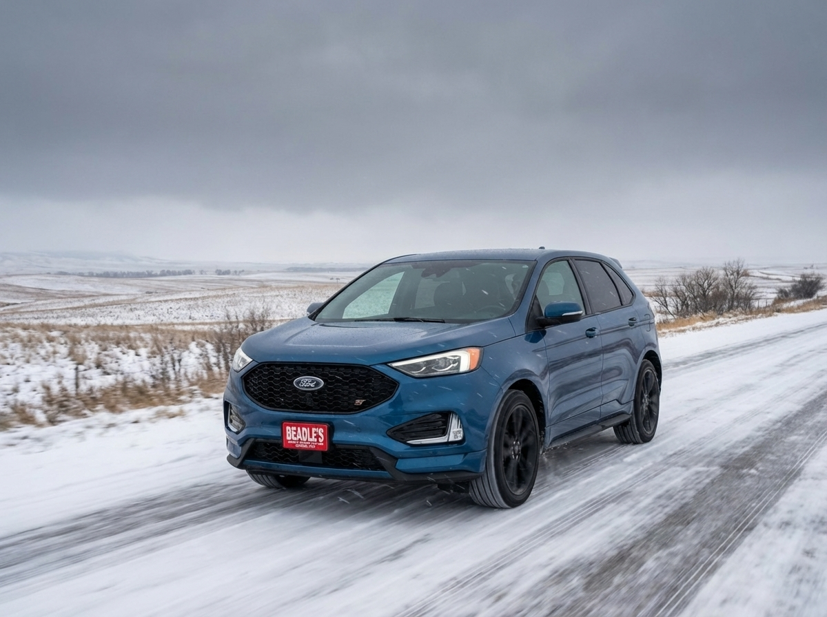 Ford Edge driving on South Dakota highway