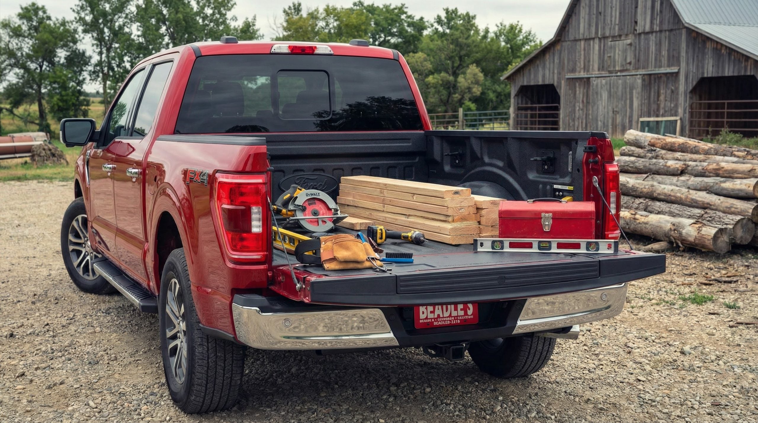 2026 Ford F-150 tailgate work surface at jobsite