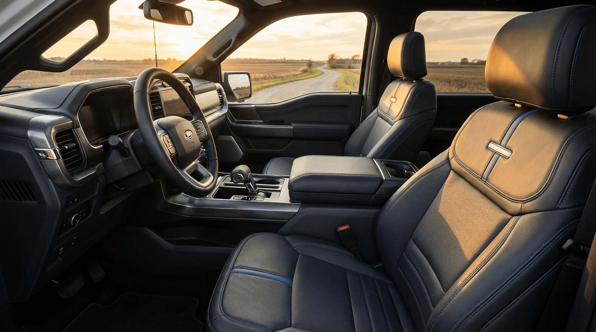 2026 Ford F-350 Super Duty front seats and center console