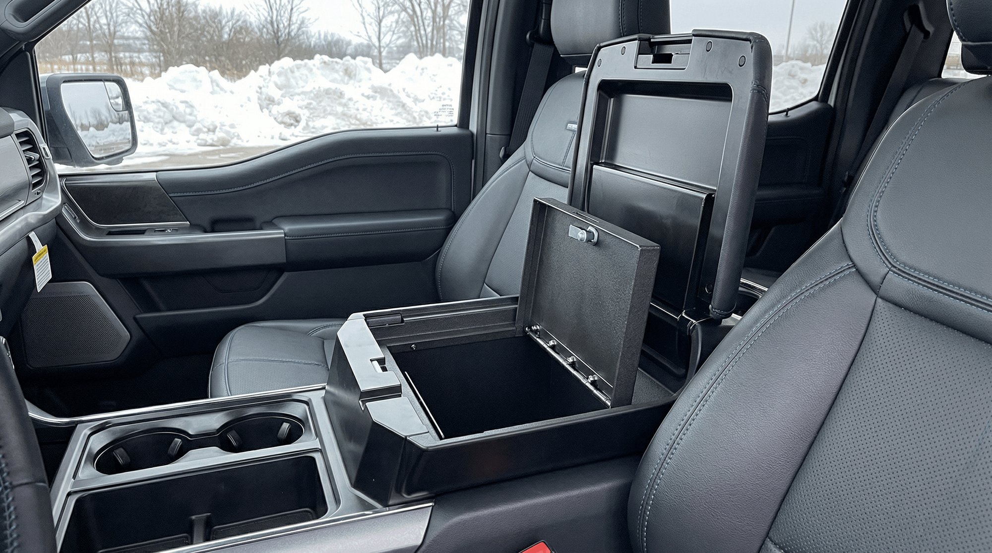 2026 Ford F-350 center console and interior storage space