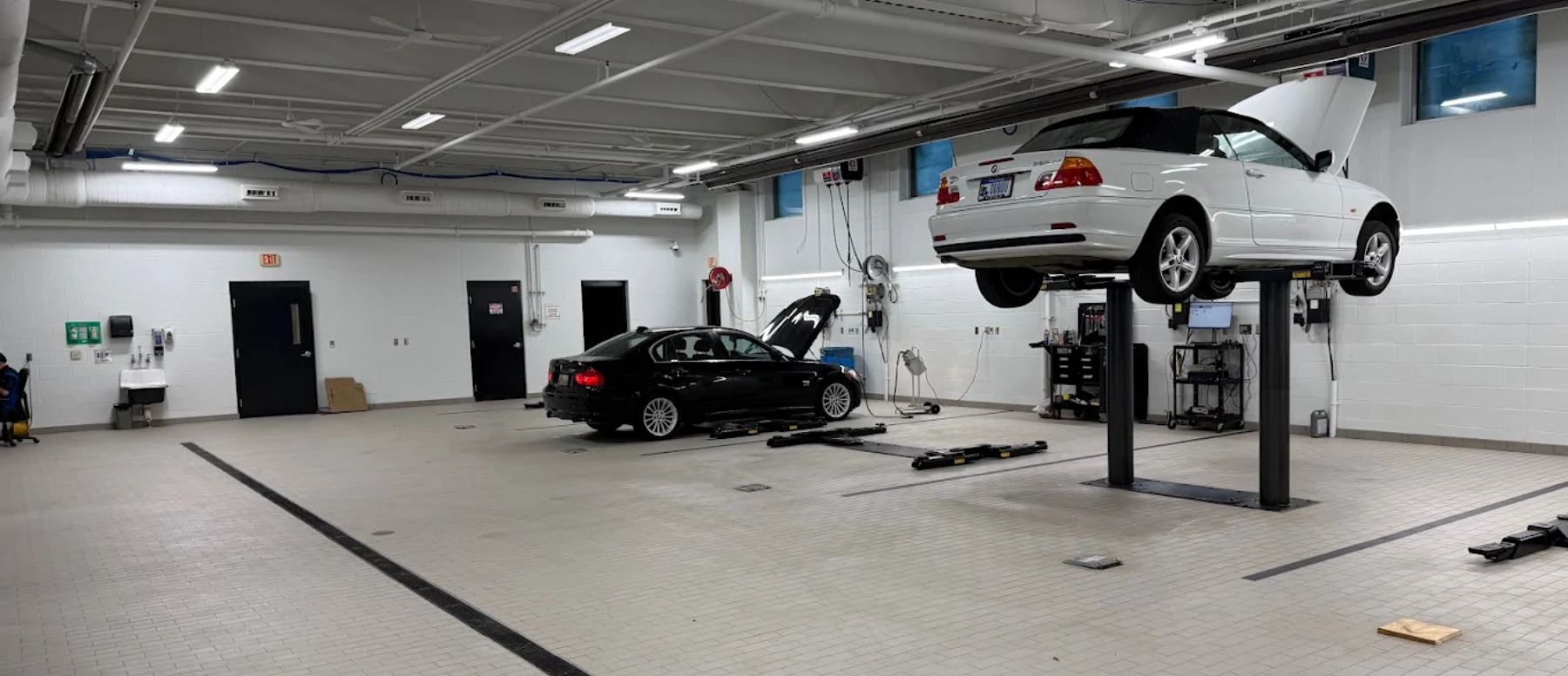 BMW receiving maintenance in the BMW of Grand Blanc service bay