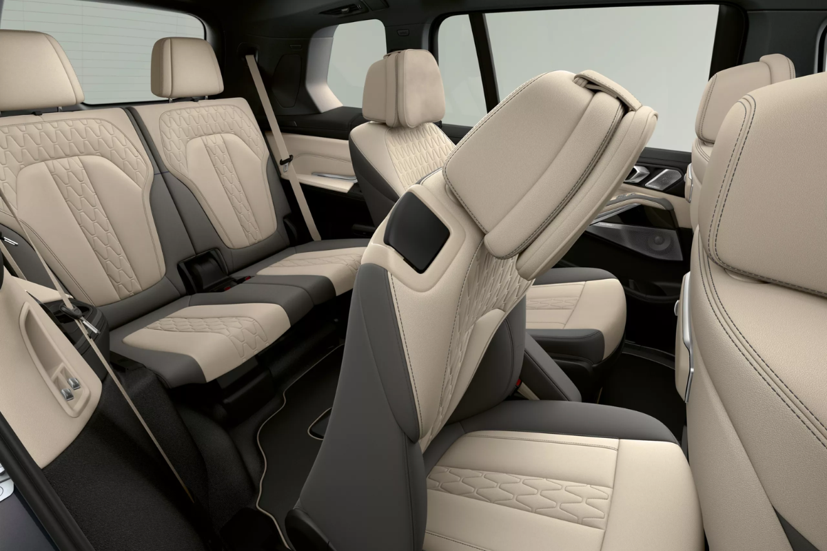Third-row passenger seating inside 2027 BMW X7