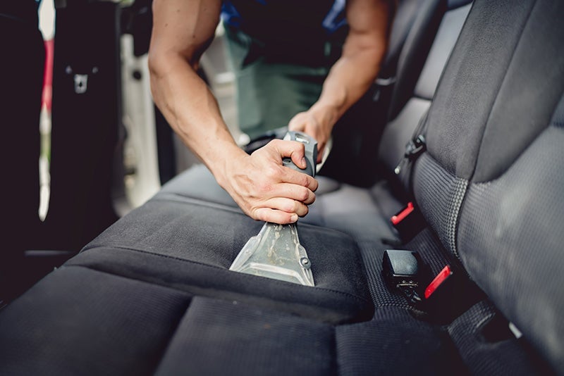 Vacuuming Car Seats