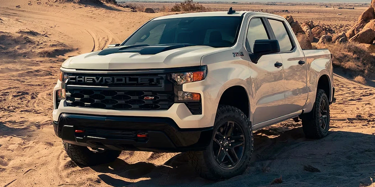 A 2024 Chevrolet Silverado 1500 in the desert