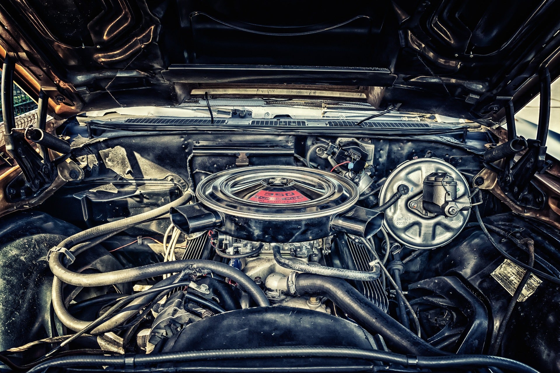 Beneath the hood of a Chevrolet vehicle