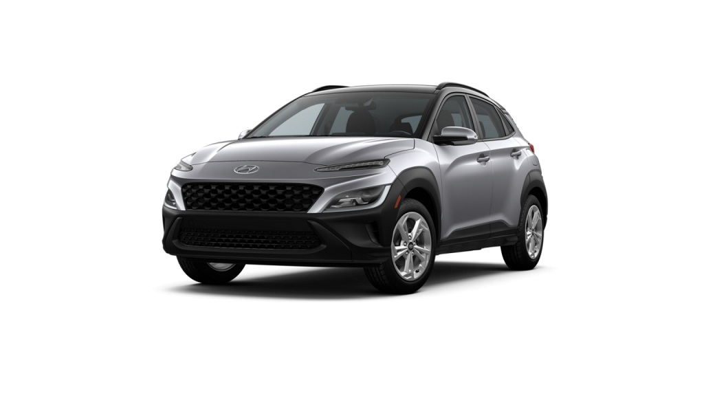 Cyber Silver 2022 Hyundai Kona with Black Accents