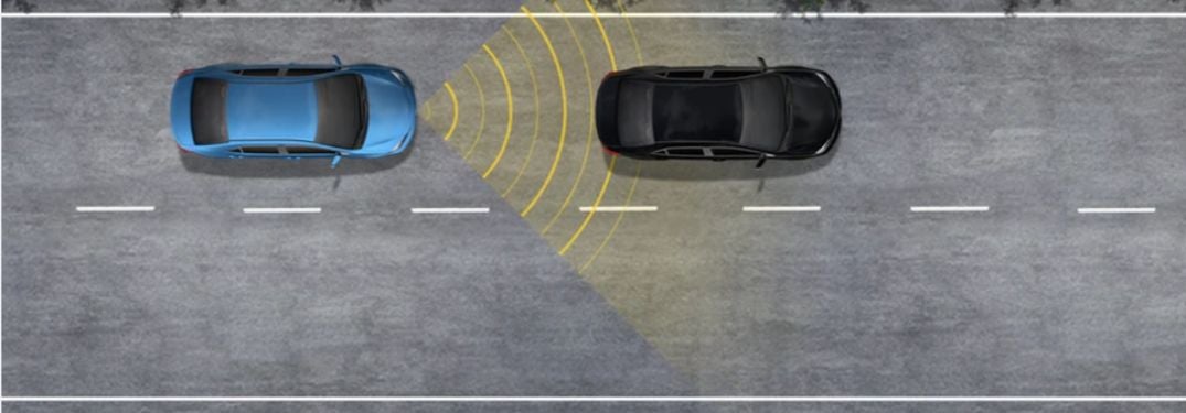 Graphic of Toyota Dynamic Radar Cruise Control