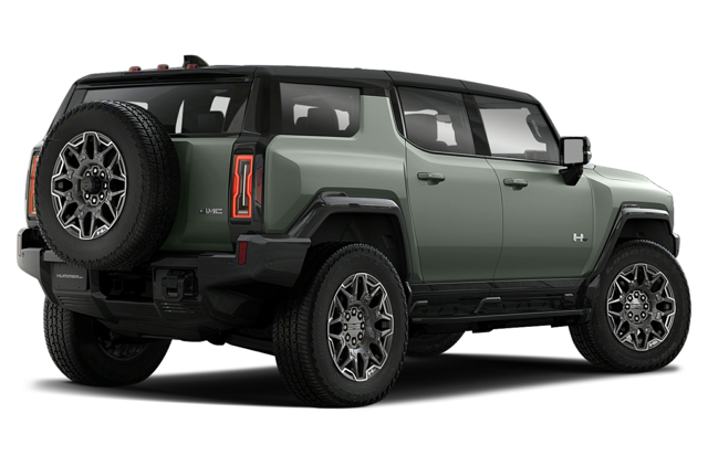A green Hummer SUV