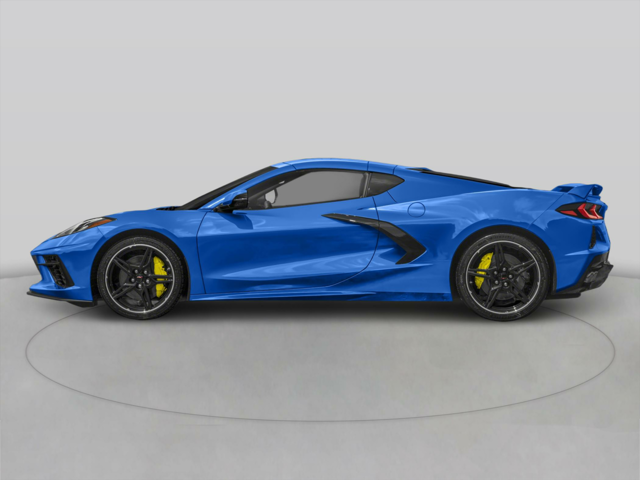 A blue Chevrolet Corvette