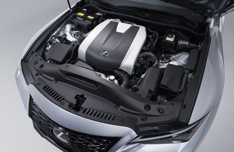 Overhead View of 2021 Lexus IS Engine
