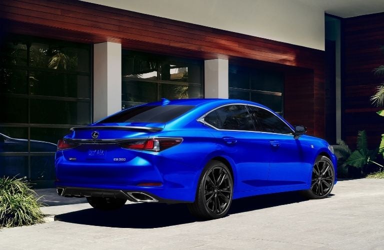 Blue 2021 Lexus ES Black Line Special Edition Rear Exterior
