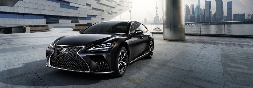 Black 2022 Lexus LS Front Exterior by Water