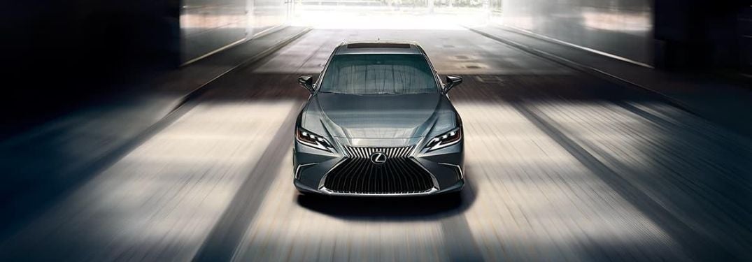 Gray 2020 Lexus ES Driving in a Tunnel