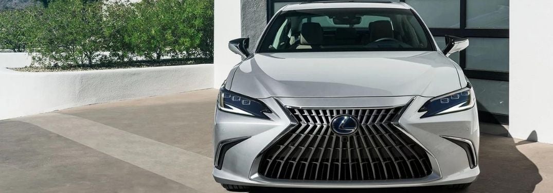 White 2022 Lexus ES in a Driveway