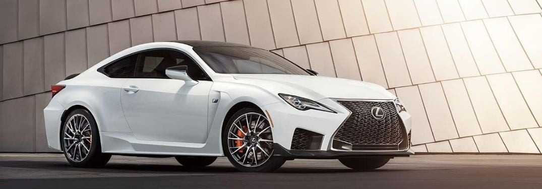 White 2020 Lexus RC F in a Driveway