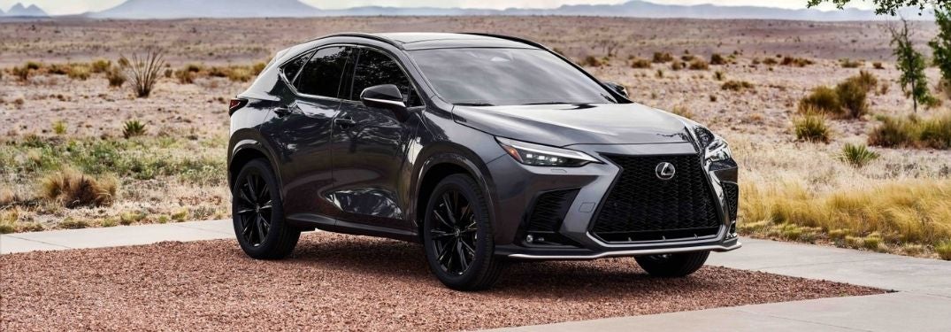 Gray 2022 Lexus NX F Sport in a Driveway
