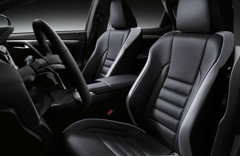 Black and White 2021 Lexus RX 350 F Sport Black Line Special Edition Front Seats
