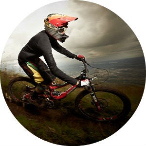 Man Riding a Mountain Bike on a Trail