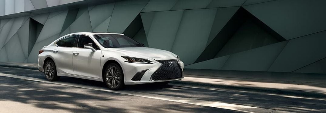 White 2020 Lexus ES in a Driveway