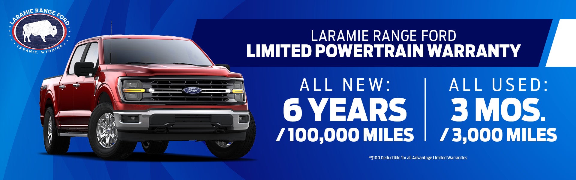 Laramie Range Ford Limited Warranty Banner