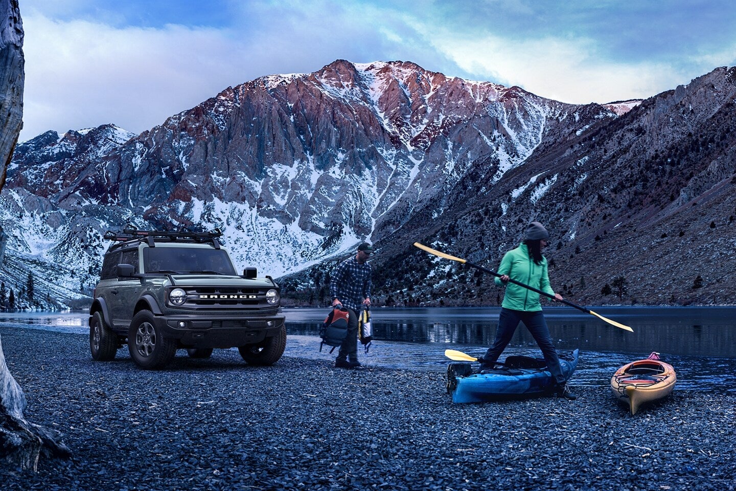 the two door bronco big bend with the optional kayak attachment