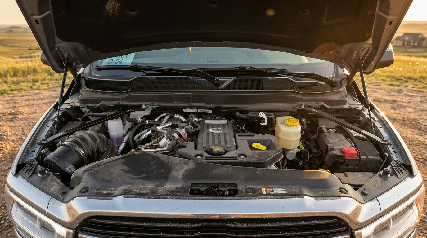 2026 Ram 3500 Cummins turbo diesel engine bay
