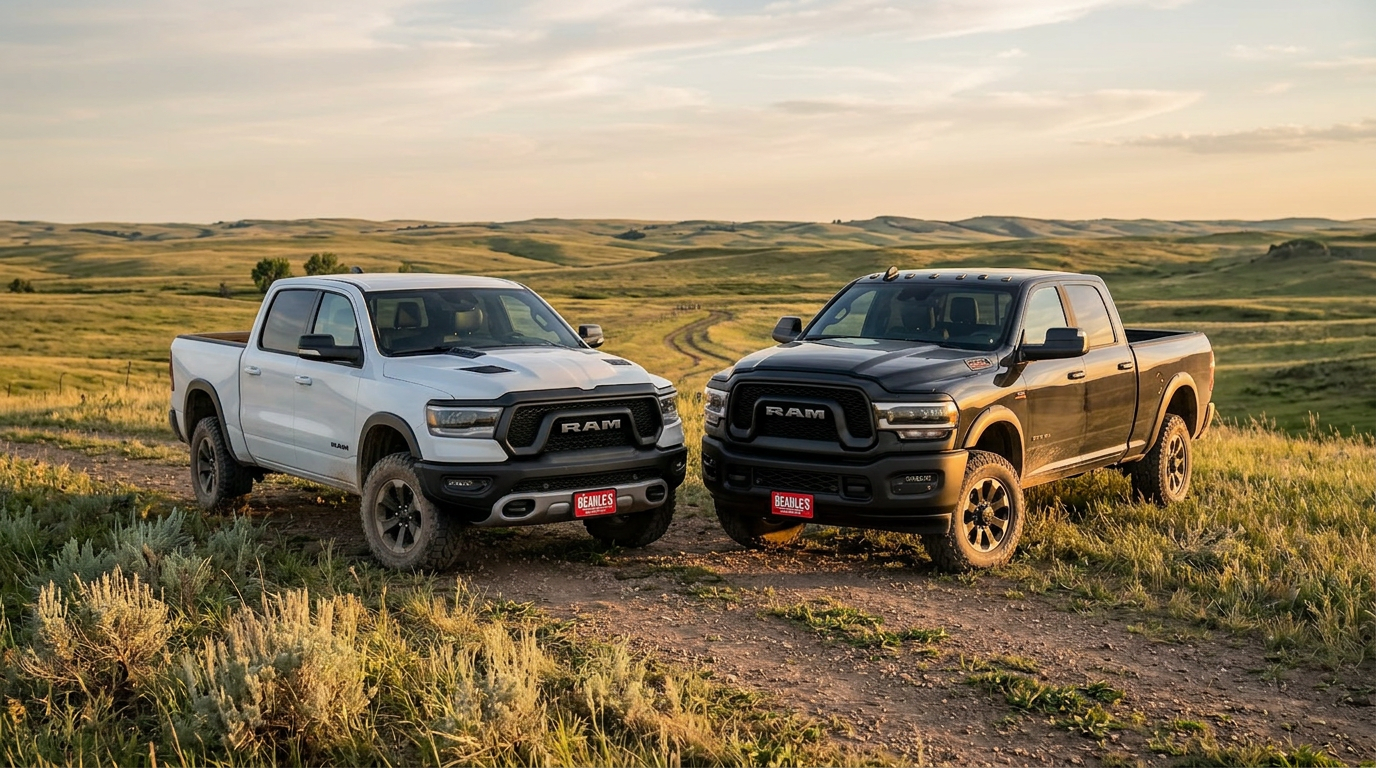 2026 Ram 2500 vs Ram 1500 side by side