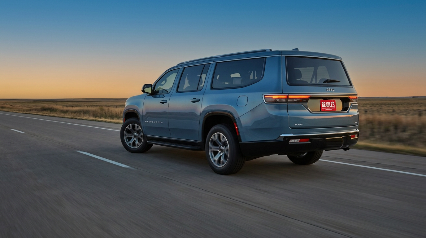 2026 Jeep Grand Wagoneer L Steel Blue highway dusk Bowdle