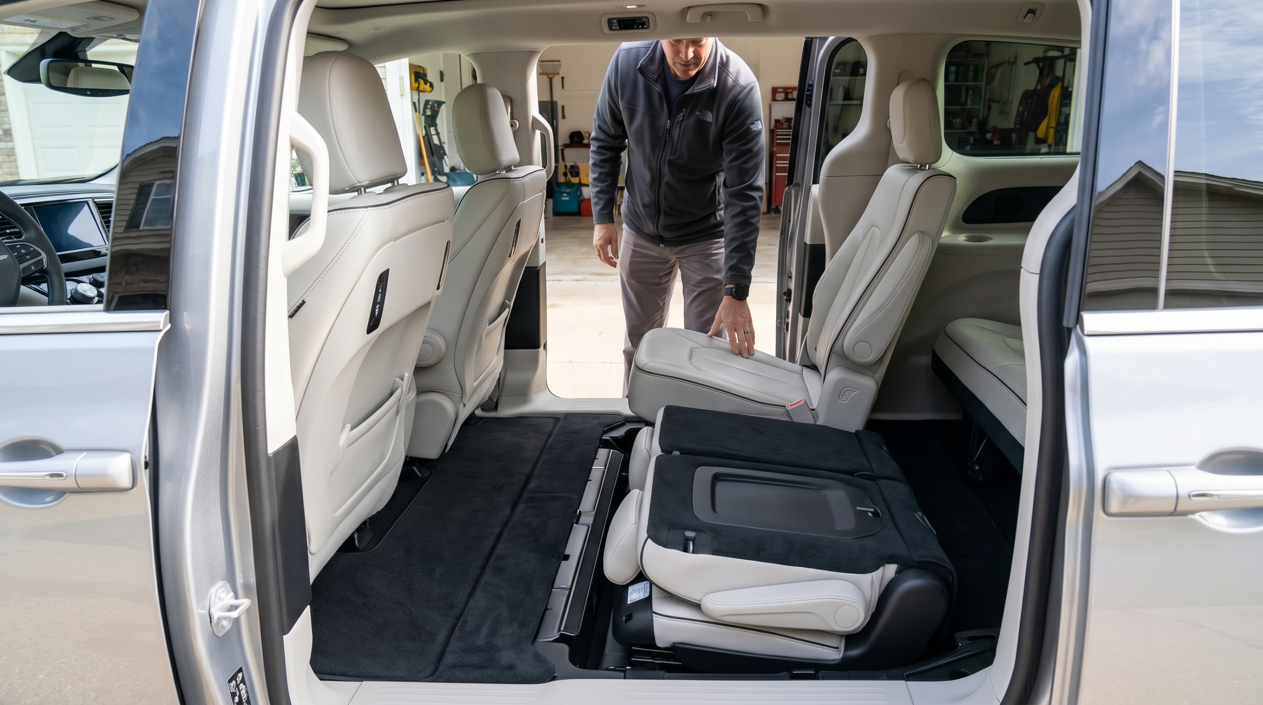 2027 Chrysler Pacifica Stow n Go seating folding flat Bowdle SD