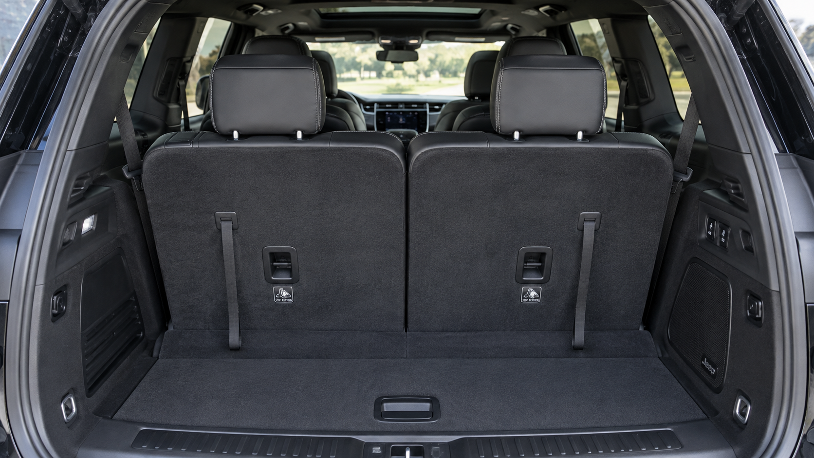 Third-row seating inside the 2026 Jeep Grand Cherokee L, at Beadle's Chrysler Center