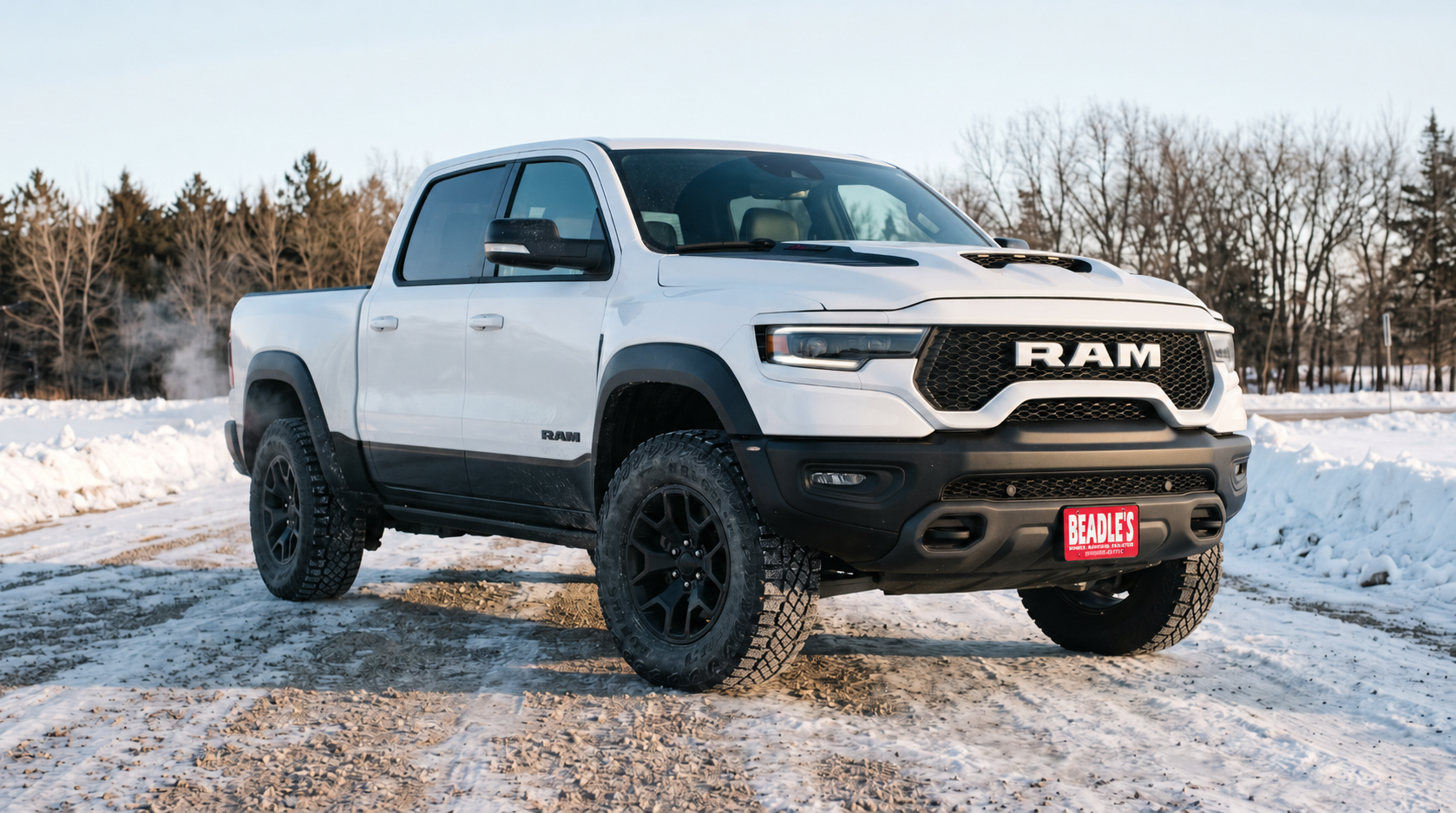 2027 Ram 1500 RHO on winter gravel near Bowdle South Dakota