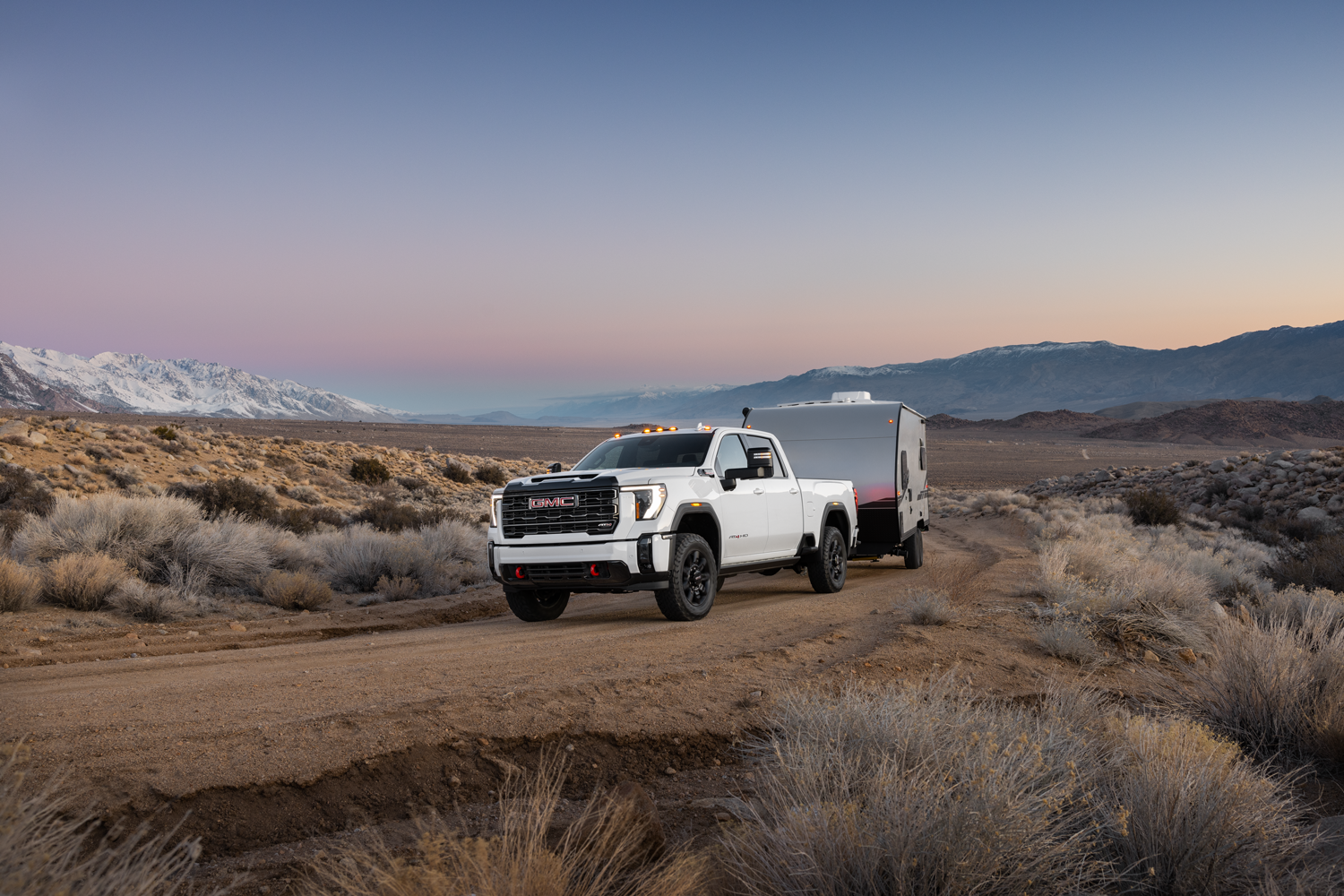 GMC Sierra towing a trailer