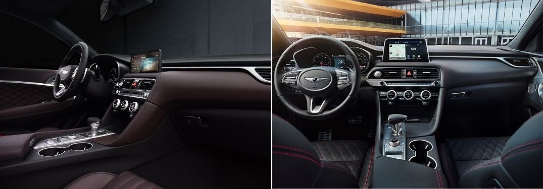 2022 Genesis G70 Front Interior and Dashboard vs 2021 Genesis G70 Front Interior