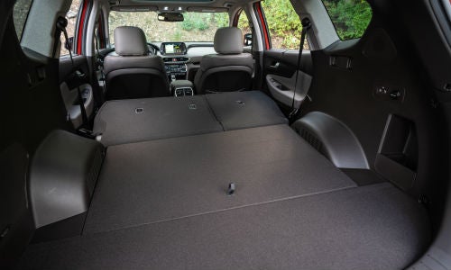 Rear cargo area in 2020 Hyundai Santa Fe