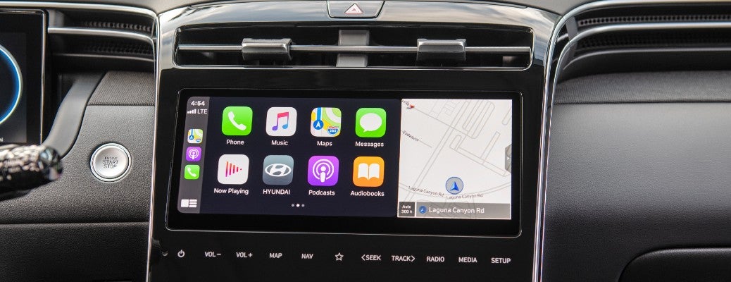 Infotainment screen in 2022 Hyundai Tucson