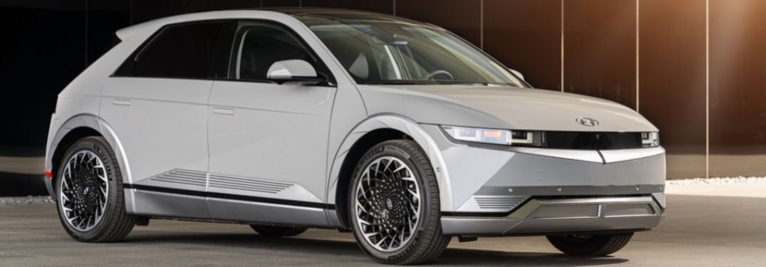 White 2022 Hyundai IONIQ 5 in a Parking Spot