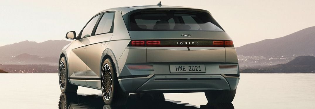 Gray 2022 Hyundai IONIQ 5 Rear Exterior on Water