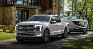 Close up of the powerful 5.0L V8 engine under the hood of a Ford F-150