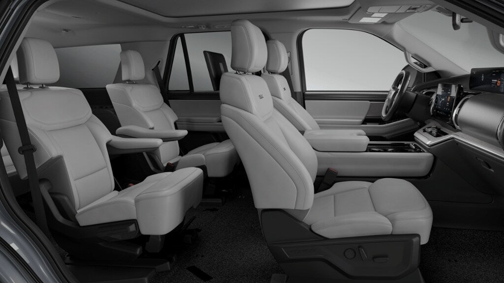 The dual-screen rear seat entertainment system in the 2026 Ford Expedition