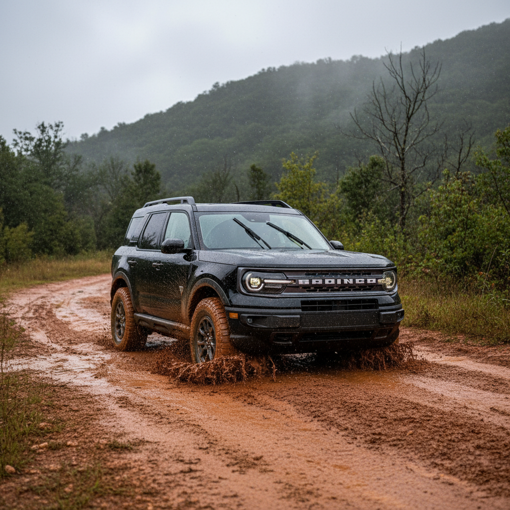 A 2026 Bronco Sport parked near the scenic trails of Beaver Creek State Park during a misty Ohio spring morning.