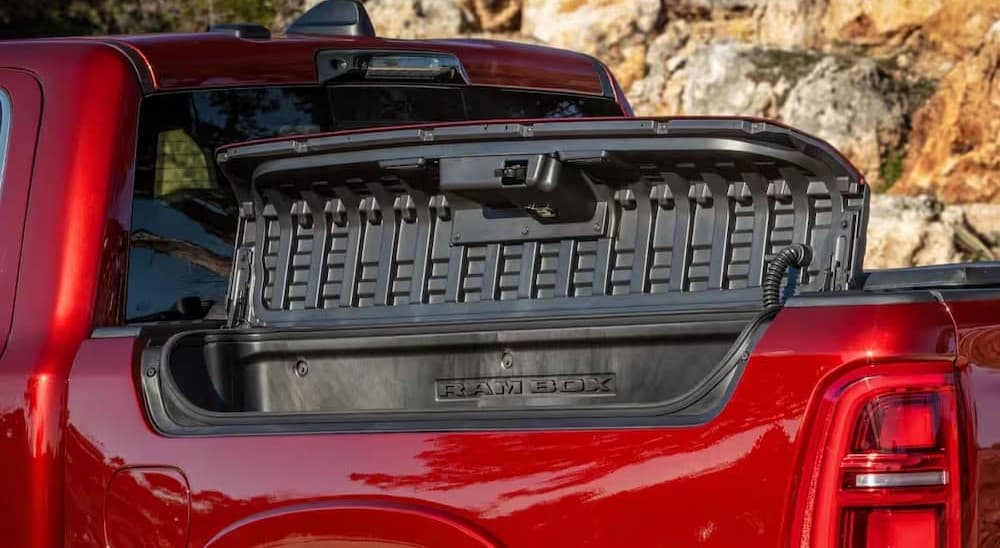 Close-up of the Ram Box in a 2026 Ram 1500