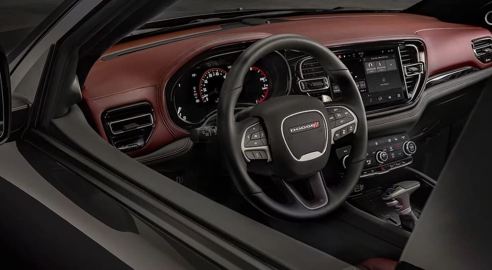 The interior of a 2022 Dodge Durango is shown.